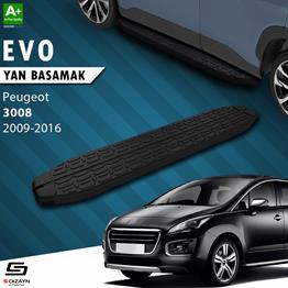S-Dizayn Peugeot 3008 Evo Siyah Yan Basamak 183 Cm 2009-2016 A+ Kalite