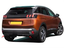 S-Dizayn Peugeot 3008 Krom Egzoz Çıkışı 2 Prç. 2016-2023 A+ Kalite