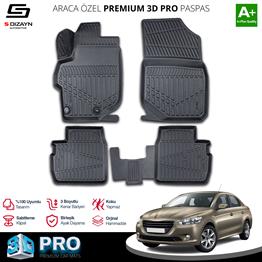S-Dizayn Peugeot 301 3D Pro Havuzlu Paspas 2013 Üzeri A+ Kalite