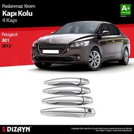 S-Dizayn Peugeot 301 Krom Kapı Kolu 4 Kapı 2012-2017