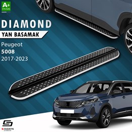S-Dizayn Peugeot 5008 2 Diamond Krom Yan Basamak 203 Cm 2017-2023 A+ Kalite