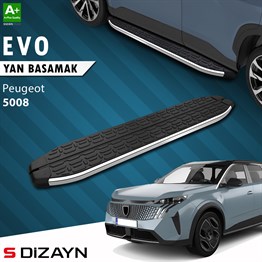 S-Dizayn Peugeot 5008 3 Elektrikli Evo Krom Yan Basamak 203 Cm 2024 Üzeri A+ Kalite