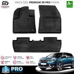 S-Dizayn Peugeot 5008 3D Pro Havuzlu Paspas 2017-2024 A+ Kalite