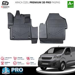 S-Dizayn Peugeot Expert Panelvan 3D Pro Havuzlu Paspas Ön 2Li 2016 Üzeri A+ Kalite