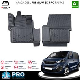 S-Dizayn Peugeot Expert Traveller 3D Pro Havuzlu Paspas 2016 Üzeri A+ Kalite