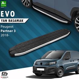 S-Dizayn Peugeot Partner 3 Evo Krom Yan Basamak 203 Cm 2018 Üzeri A+ Kalite