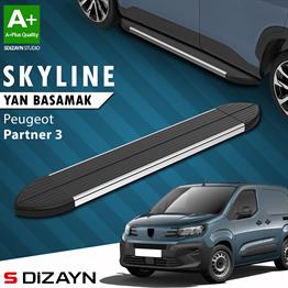 Peugeot Partner 3 Kısa Şase Skyline Krom Yan Basamak 203 Cm 2018 Üzeri A+ Kalite
