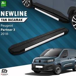 S-Dizayn Peugeot Partner 3 NewLine Aluminyum Yan Basamak 203 Cm 2018 Üzeri A+ Kalite