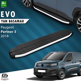S-Dizayn Peugeot Partner 3 Uzun Şase Evo Aluminyum Yan Basamak 213 Cm 2018 Üzeri A+ Kalite