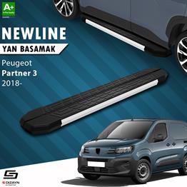 S-Dizayn Peugeot Partner 3 Uzun Şase NewLine Aluminyum Yan Basamak 213 Cm 2018 Üzeri A+ Kalite