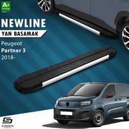 S-Dizayn Peugeot Partner 3 Uzun Şase NewLine Krom Yan Basamak 213 Cm 2018 Üzeri A+ Kalite