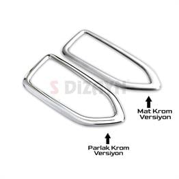 S-Dizayn Renault Captur 2 Krom İç Kapı Kolu Çerçevesi 4 Prç. 2020 Üzeri (Mat Krom)