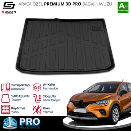 S-Dizayn Renault Captur 3D Pro Bagaj Havuzu 2019 Üzeri A+ Kalite