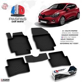 S-Dizayn Renault Clio 4 4D Havuzlu Paspas 2012-2019 A+Kalite