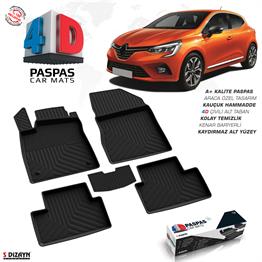 S-Dizayn Renault Clio 5 4D Havuzlu Paspas 2019-2026 A+Kalite