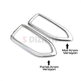 S-Dizayn Renault Clio 5 Krom İç Kapı Kolu Çerçevesi 4 Prç. 2019 Üzeri (Mat Krom)