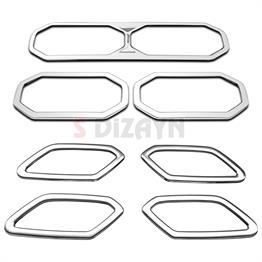 S-Dizayn Renault Duster Krom Havalandırma ve İç Kapı Kolu Çerçevesi 7 Prç. 2024 Üzeri (Parlak Krom) A+ Kalite