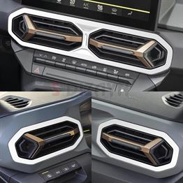 S-Dizayn Renault Duster Krom Havalandırma Çerçevesi 3 Prç. 2024 Üzeri (Parlak Krom) A+ Kalite