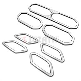 S-Dizayn Renault Duster Krom Havalandırma ve İç Kapı Kolu Çerçevesi 7 Prç. 2024 Üzeri (Mat Krom) A+ Kalite