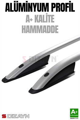 S-Dizayn Renault Express Aluminyum Gri Tavan Çıtası Sport Model 2021 Üzeri A+ Kalite