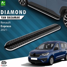 S-Dizayn Renault Express Diamond Krom Yan Basamak 203 Cm 2021 Üzeri A+ Kalite