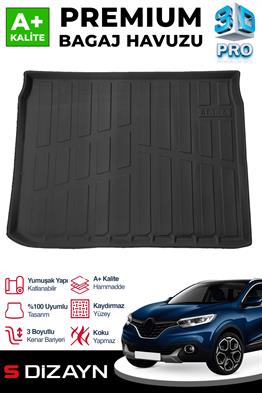 S-Dizayn Renault Kadjar 3D Pro Bagaj Havuzu 2015 Üzeri A+ Kalite