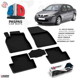 S-Dizayn Renault Megane 2 SD 4D Havuzlu Paspas 2002-2008 A+Kalite