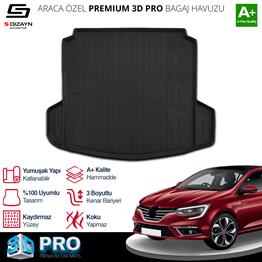 S-Dizayn Renault Megane 4 Sedan 3D Pro Bagaj Havuzu Çift Kulaklı 2016 Üzeri A+ Kalite