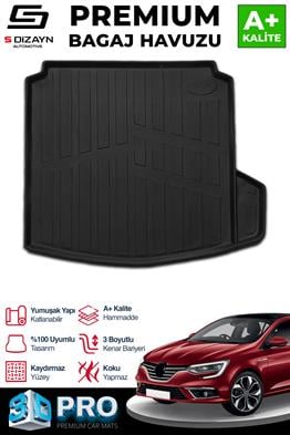 S-Dizayn Renault Megane 4 Sedan 3D Pro Bagaj Havuzu Sağ Kulaklı 2016 Üzeri A+ Kalite
