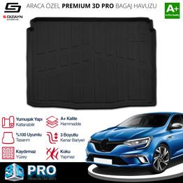 S-Dizayn Renault Megane 4 HB 3D Pro Bagaj Havuzu 2016 Üzeri A+ Kalite