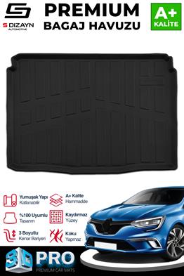 S-Dizayn Renault Megane 4 HB 3D Pro Bagaj Havuzu 2016 Üzeri A+ Kalite
