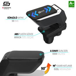 S-Dizayn Renault Megane 4 Kol Dayama Kolçak Geçmeli ABS Gri 2016-2020 A+Kalite