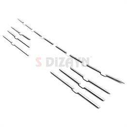 S-Dizayn Renault Megane 4 Krom Ön Tampon Çıtası 8 Prç. 2020 Üzeri