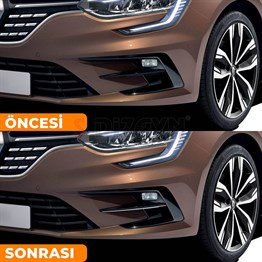 S-Dizayn Renault Megane 4 Makyajlı Krom Sis Çıtası 2 Prç 2020 Üzeri A+ Kalite