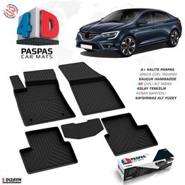 S-Dizayn Renault Megane 4 Sedan 4D Havuzlu Paspas 2016-2020 A+Kalite