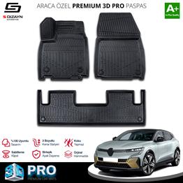 S-Dizayn Renault Megane E-Tech 3D Pro Havuzlu Paspas 2022 Üzeri A+ Kalite