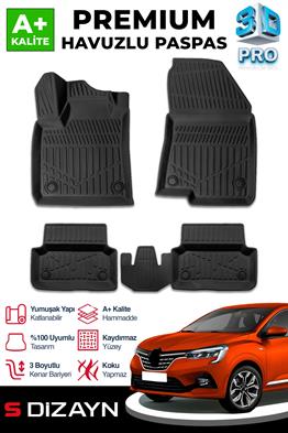 S-Dizayn Renault Taliant 3D Pro Havuzlu Paspas 2021 Üzeri A+ Kalite