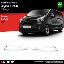 S-Dizayn Renault Trafic Krom Ayna Çıtası 2 Prç. 2014-2020