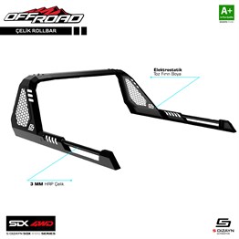S-Dizayn SDX 4WD Off Road Fiat Fullback Çelik Roll Bar V1 2016-2019
