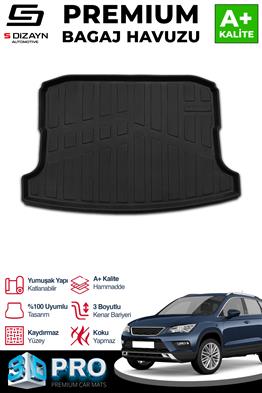 S-Dizayn Seat Ateca 3D Pro Bagaj Havuzu 2016 Üzeri A+ Kalite