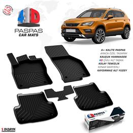 S-Dizayn Seat Ateca 4D Havuzlu Paspas 2016-2020 A+Kalite