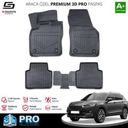 S-Dizayn Seat Tarraco 3D Pro Havuzlu Paspas 2018 Üzeri A+ Kalite