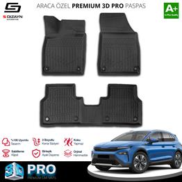 S-Dizayn Skoda Elroq 3D Pro Havuzlu Paspas 2024 Üzeri A+ Kalite