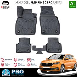 S-Dizayn Skoda Fabia 4 3D Pro Havuzlu Paspas 2021 Üzeri A+ Kalite