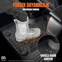 S-Dizayn Skoda Octavia 2 3D Pro Havuzlu Paspas 2004-2013 A+ Kalite