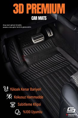 S-Dizayn Skoda Scala 3D Pro Havuzlu Paspas ve Bagaj Havuzu Seti (2li SET) 2019 Üzeri A+ Kalite