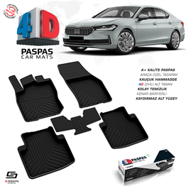 S-Dizayn Skoda SuperB 4D Havuzlu Paspas 2024 Üzeri A+ Kalite