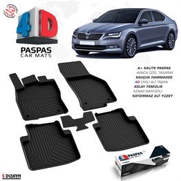 S-Dizayn Skoda Superb 4D Havuzlu Paspas 2015-2023 A+Kalite