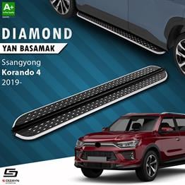 S-Dizayn Ssangyong Korando Diamond Krom Yan Basamak 183 Cm 2019 Üzeri A+ Kalite