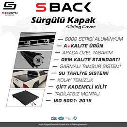 S-Dizayn Ssangyong Musso Elektrikli S-Back Sürgülü Kapak Siyah V1 2025 Üzeri